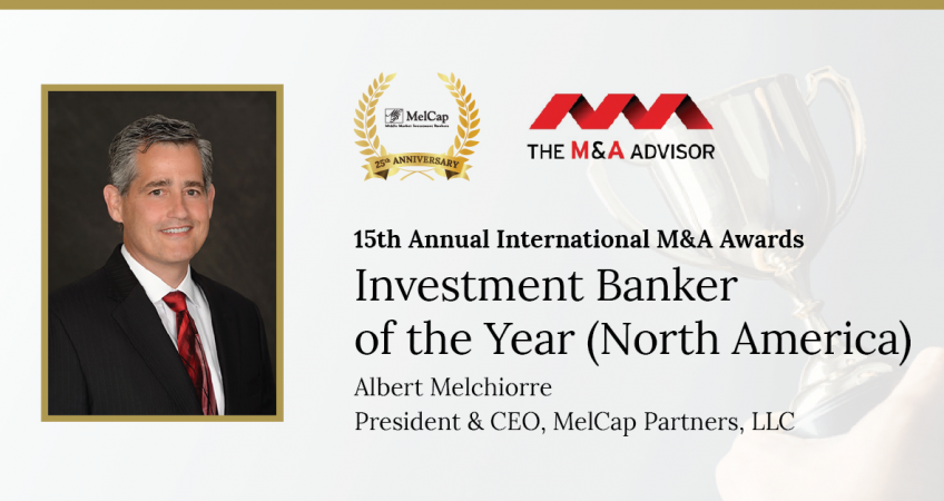 A picture of Al Melchiorre, President and CEO of MelCap, who won the Investment Banker of the Year award.